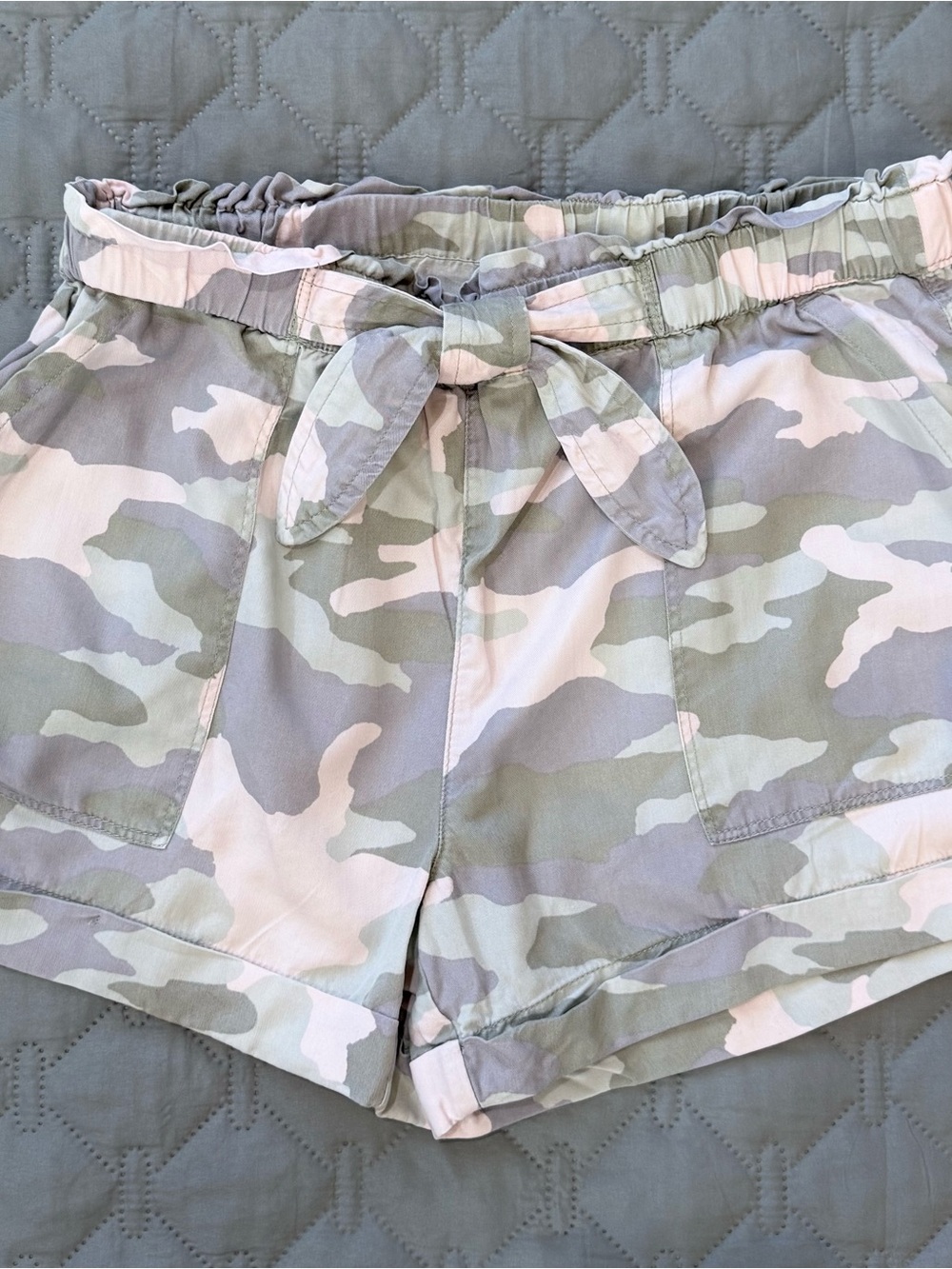 Aerie Camo Tie-Waist Shorts
